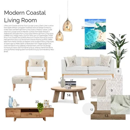 Modern coastal Interior Design Mood Board by ella_bella on Style Sourcebook