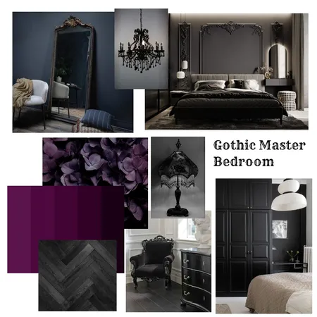 Moody Modern Gothic Interior Design Mood Board by Sharon Lee on Style Sourcebook