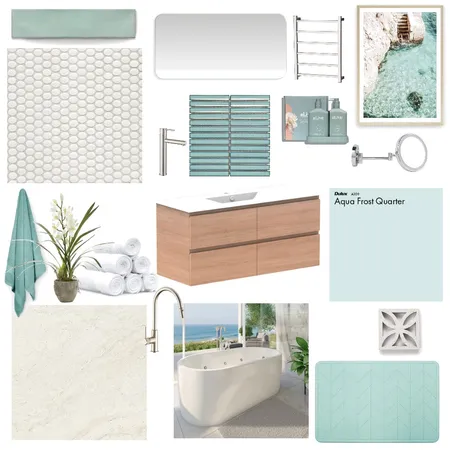 Calm Master Bathroom Interior Design Mood Board by Land of OS Designs on Style Sourcebook