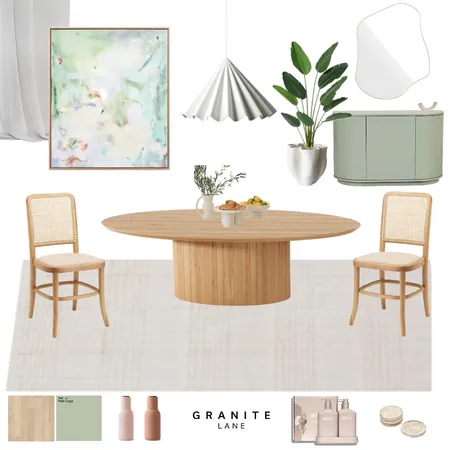 A fresh dining space with pastel tones Interior Design Mood Board by Granite Lane on Style Sourcebook