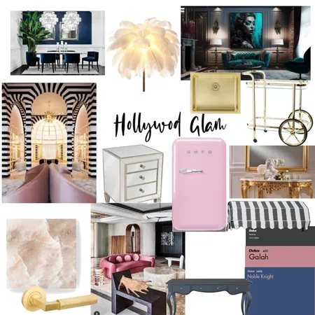 Hollywood Glam Interior Design Mood Board by staycation on Style Sourcebook