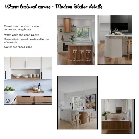 Curved textural modern kitchen details Interior Design Mood Board by Susan Conterno on Style Sourcebook