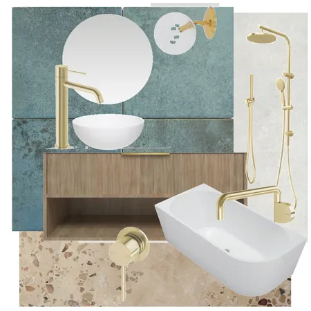 Family Bathroom gold Interior Design Mood Board by Delyth on Style Sourcebook