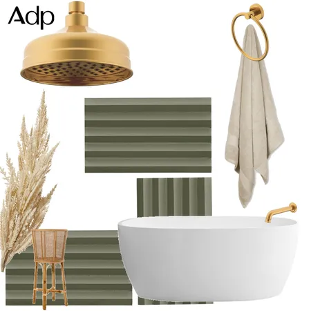 Soul Brushed Brass Tapware Inspired Bathroom Interior Design Mood Board by ADP on Style Sourcebook