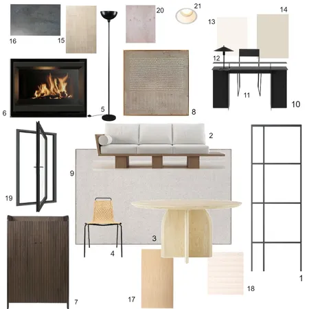 Japandi Sample board Interior Design Mood Board by Near saints. on Style Sourcebook