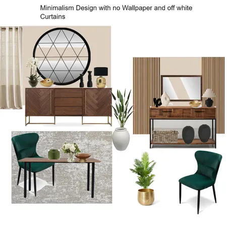 Mood Board Minimalist Off white Curtains Design Color Scheme with No wallpaper Hanny Interior Design Mood Board by Asma Murekatete on Style Sourcebook