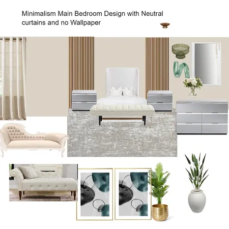 Minimalist Off white/ Neutral Curtains Design Color Scheme with No wallpaper Hanny Interior Design Mood Board by Asma Murekatete on Style Sourcebook