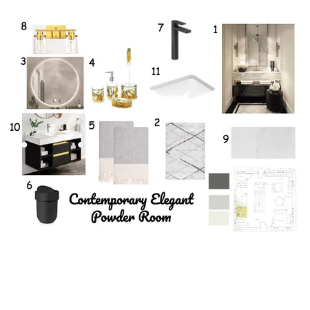 Powder Room Mood Board Interior Design Mood Board by Jaqui on Style Sourcebook