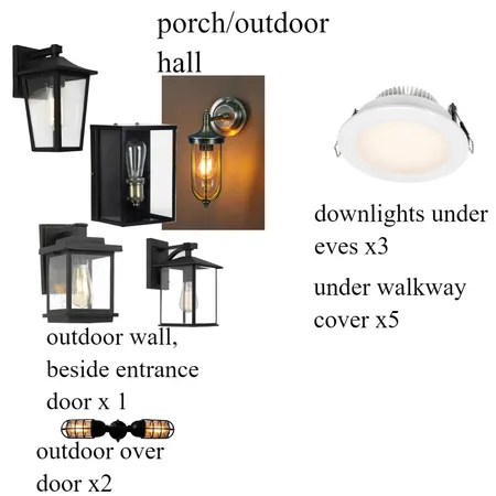 Lighting - Porch/Outdoor hallway Interior Design Mood Board by sally@eaglehawkangus.com.au on Style Sourcebook