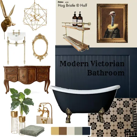 Room Specific - Modern Victorian Bathroom Interior Design Mood Board by ZuriDesigns on Style Sourcebook