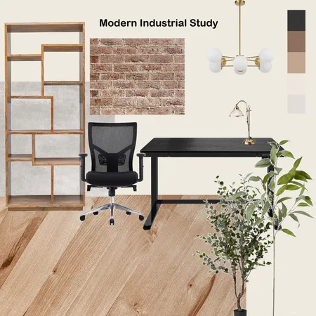 Modern Industrial Apartment Study Interior Design Mood Board by Naomi on Style Sourcebook