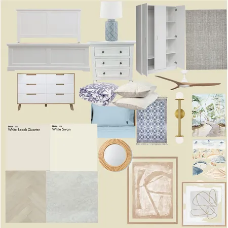 hamptons bedroom moodboard Interior Design Mood Board by Gabrielle Conlin on Style Sourcebook