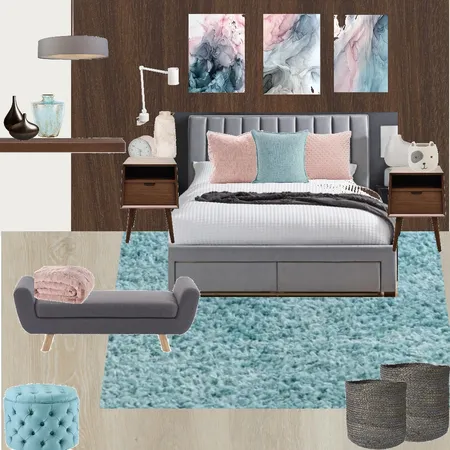 grey monochrome master bed Interior Design Mood Board by Ruth Fisher on Style Sourcebook