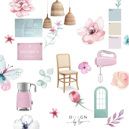 PINK AND BLUE SPRING Interior Design Mood Board by DISAGN BY ISA on Style Sourcebook