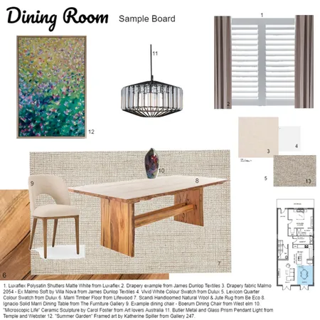 Dining Room Sample Board Interior Design Mood Board by K Designs on Style Sourcebook