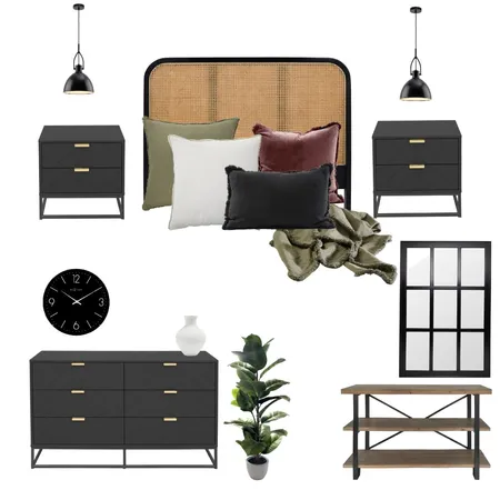 Primary Bedroom Modern Industrial Interior Design Mood Board by indi.rebelo on Style Sourcebook