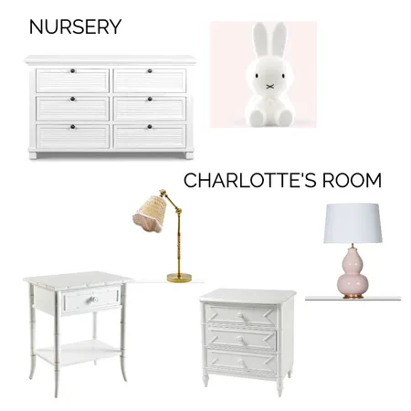 Charlotte's Room/ Nursery - Downes Street Interior Design Mood Board by ROSESTTRADINGCO on Style Sourcebook