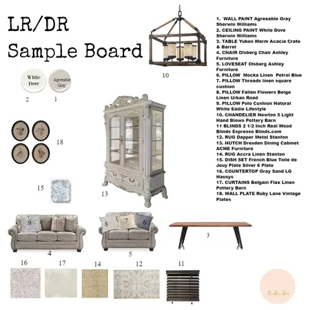 LR/ DR Sample Board Interior Design Mood Board by Cicco Design Studio on Style Sourcebook