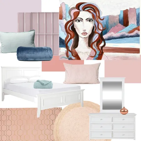 Romantic Girls Bedroom Peach Interior Design Mood Board by andrea.moser@bigpond.com on Style Sourcebook