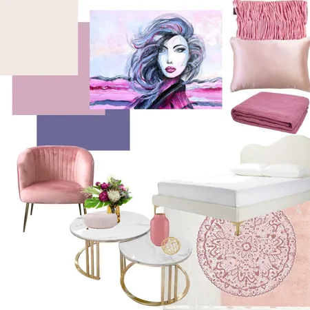 Elegant bedroom in Pink Interior Design Mood Board by andrea.moser@bigpond.com on Style Sourcebook