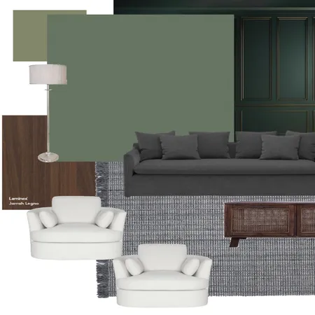 Green Moody Living Room Interior Design Mood Board by Lauryn Nelson on Style Sourcebook