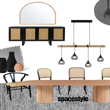 Moody & Dark Dining Interior Design Mood Board by Stylespace Home on Style Sourcebook