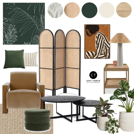 Tropical Living Interior Design Mood Board by Carly Thorsen Interior Design