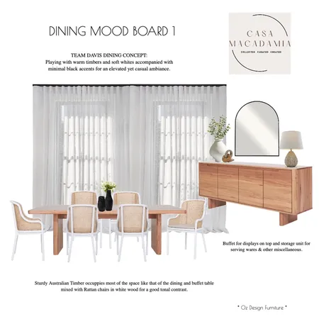 Casa Davis Dining Concept 1 Interior Design Mood Board by Casa Macadamia on Style Sourcebook