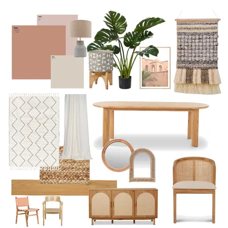 Relaxed Rattan Dining Interior Design Mood Board by AnnieRosie on Style Sourcebook