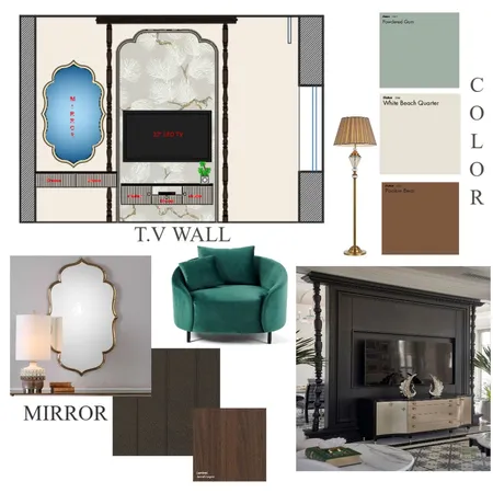 T.V WALLL Interior Design Mood Board by vaishnavi mishra on Style Sourcebook