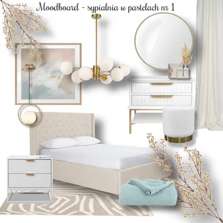 Sypialnia w pastelach - nr 1 Interior Design Mood Board by Anita - Projekt on Style Sourcebook