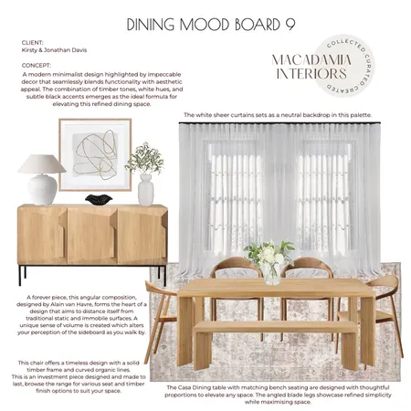 Casa Davis Dining Concept 9 Interior Design Mood Board by Casa Macadamia on Style Sourcebook