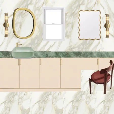 Ensuite - Green, Blush & Marble Interior Design Mood Board by dl2407 on Style Sourcebook