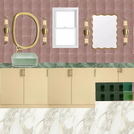 Ensuite - Blush, Green & Honey1 Interior Design Mood Board by dl2407 on Style Sourcebook