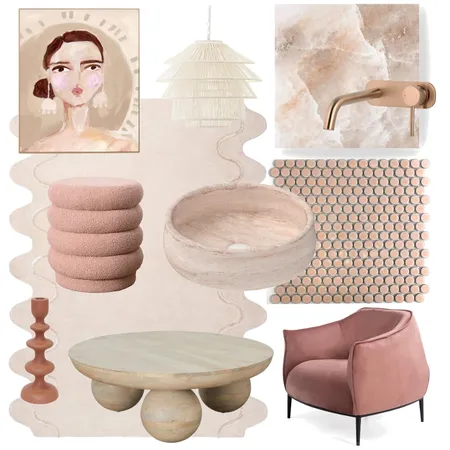 Pink Sunday Interior Design Mood Board by Evoke Interior Decorating on Style Sourcebook