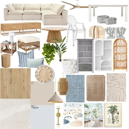 Hamptons Dining/Living room mood board Interior Design Mood Board by Gabrielle Conlin on Style Sourcebook