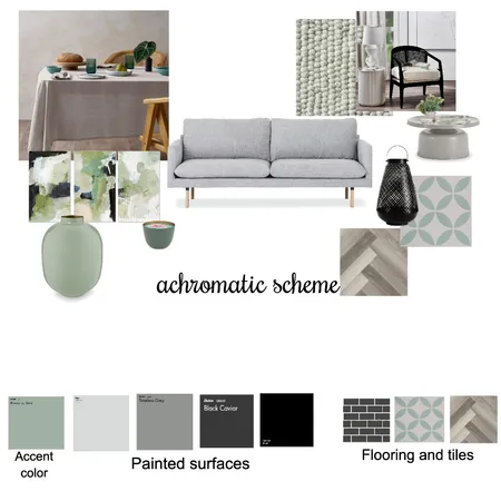 Achromatic Interior Design Mood Board by DianaE on Style Sourcebook