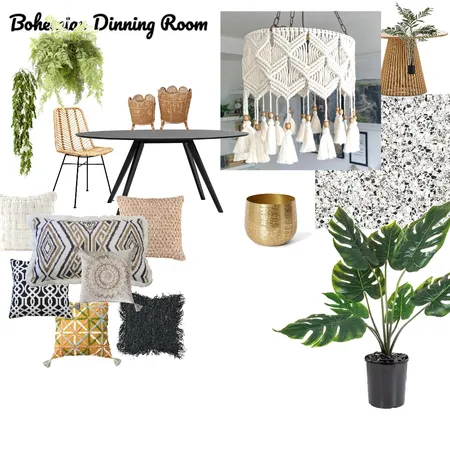 Bohemian dinning room Interior Design Mood Board by LesStyleSourcebook on Style Sourcebook