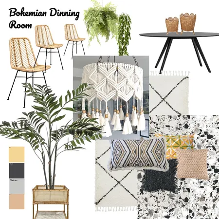 Bohemian dinning room Interior Design Mood Board by LesStyleSourcebook on Style Sourcebook