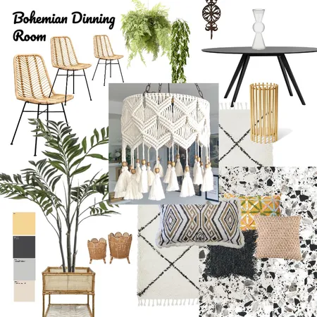 Bohemian dinning room Interior Design Mood Board by LesStyleSourcebook on Style Sourcebook