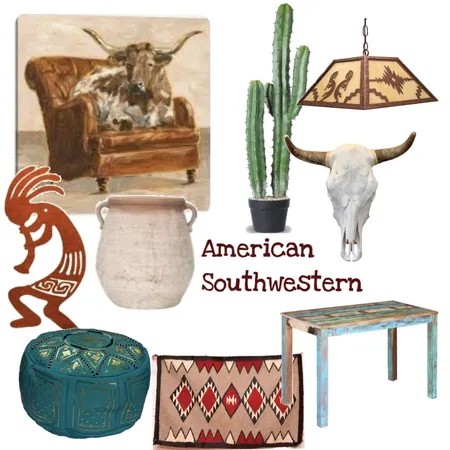 American Southwestern Interior Design Mood Board by shannonberry on Style Sourcebook