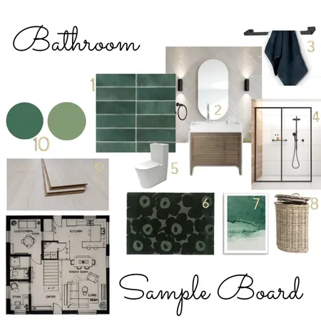 Bathroom sample board Interior Design Mood Board by Mya on Style Sourcebook