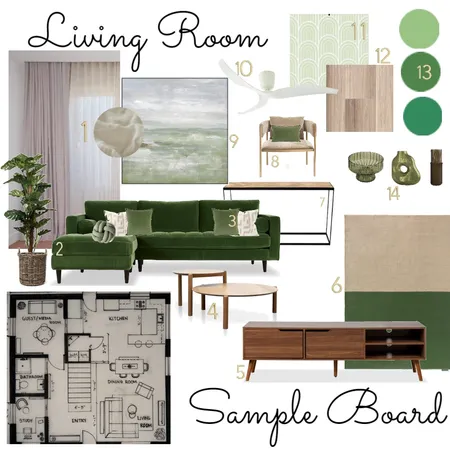 Monochromatic Sample Boards Interior Design Mood Board by Mya on Style Sourcebook