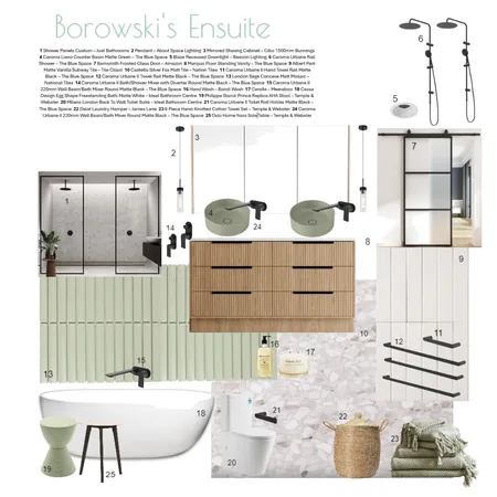 Borowski's Ensuite Interior Design Mood Board by Rachel Brine on Style Sourcebook