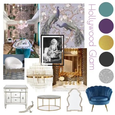 Hollywood Glam Mood Board Interior Design Mood Board by havendesign&concepts on Style Sourcebook