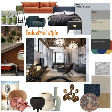 Industrial design style moodboard Interior Design Mood Board by glovert791@gmail.com on Style Sourcebook