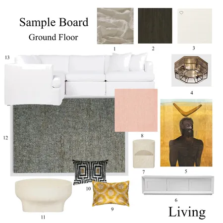 Sample Board - Living (1) Interior Design Mood Board by MarnieDickson on Style Sourcebook