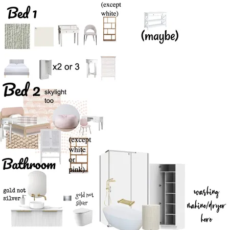 Tiny House Mood Board Bed 1, Bed 2, Bath Interior Design Mood Board by mailee.fell@lindisfarne.nsw.edu.au on Style Sourcebook