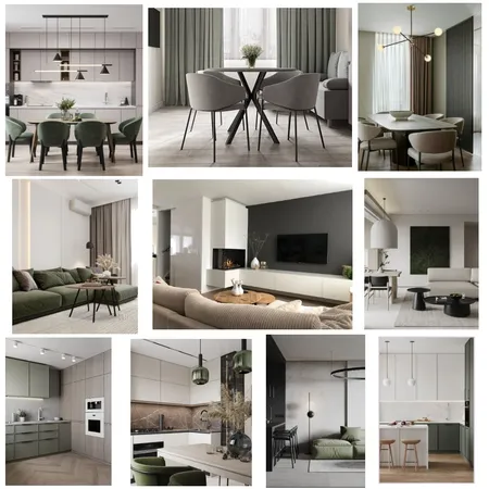 Green Modern Living Room Interior Interior Design Mood Board by Elen Babayan on Style Sourcebook