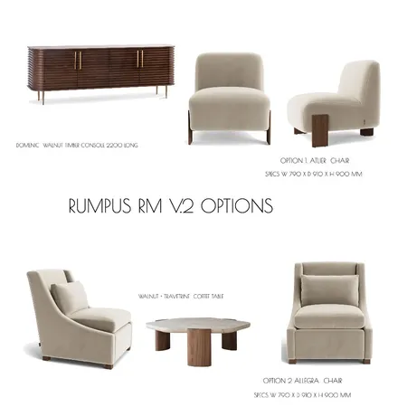 RUMPUS RM V.2 OPTIONS Interior Design Mood Board by Paradiso on Style Sourcebook